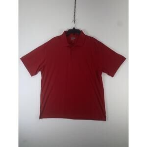 Zorrel Polo Shirt Mens 3XL Red Cotton Poly Tagless Short Sleeve Golf Casual